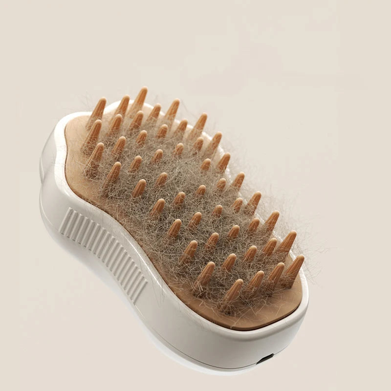 Brosse pour animaux de compagnie 3 en 1, brosse à vapeur pour chat